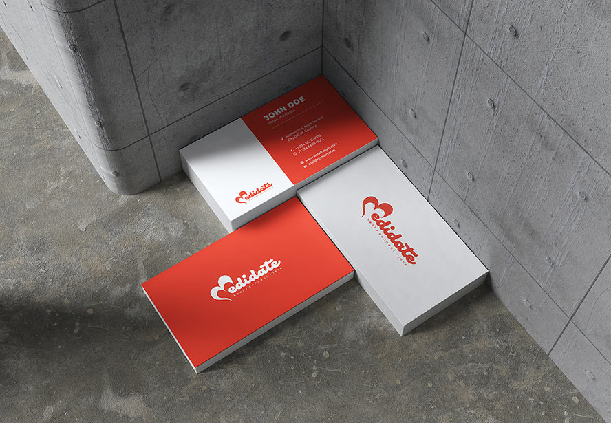 Medidate – Business card design reflecting a modern, wellness-focused brand identity with clean typography and sophisticated aesthetics.