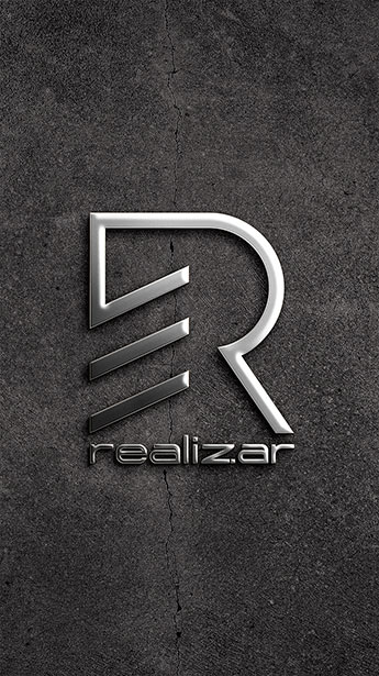 Realiz.ar – Logo design featuring a modern, dynamic visual identity with sleek typography and a strong brand presence.