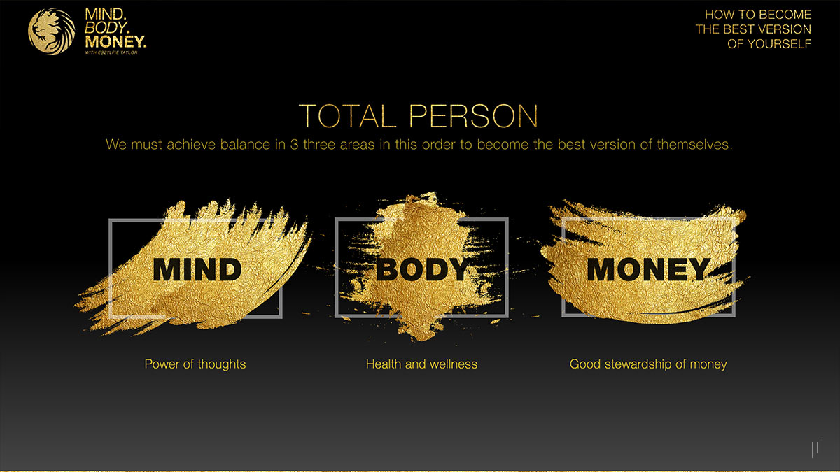 How to Become the Best Version of Yourself – Slide emphasizing holistic self-improvement through balanced personal development.