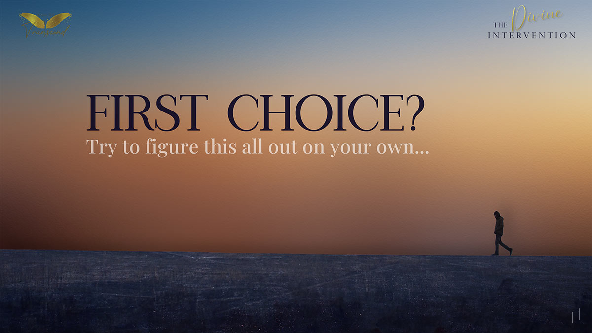 Divine Intervention – Slide discussing the challenges of self-guided personal development versus structured guidance.