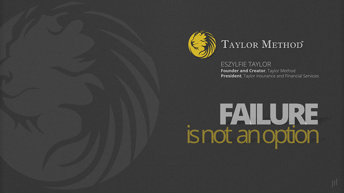 Failure is Not an Option – Opening slide introducing high-performance strategies for financial advisors.