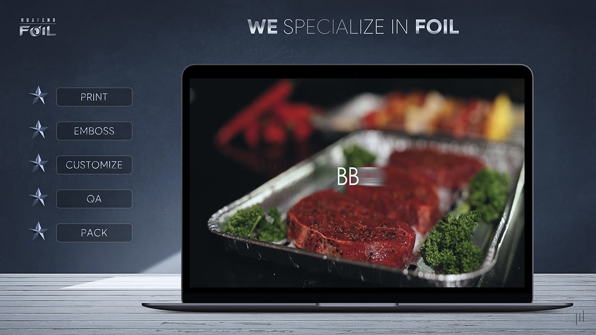 Huafeng Foil Food Range – Video slide demonstrating the versatility and quality of Huafeng Foil’s food-grade products.