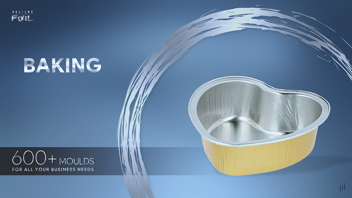 Huafeng Foil Food Range – Slide featuring aluminum foil solutions designed for baking applications.