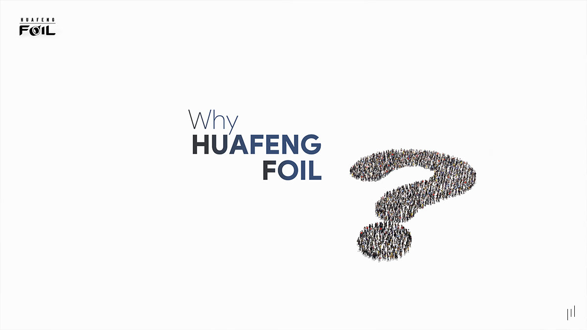 Huafeng Foil Food Range – Slide outlining the brand’s commitment to quality, sustainability, and customer satisfaction.