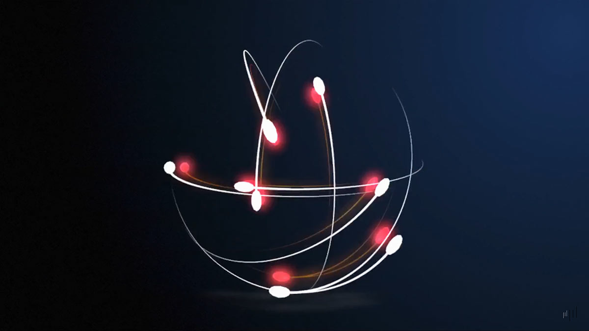 Nuclear AI Investor Presentation – Opening slide featuring atomic light visuals, symbolizing AI-powered advancements in nuclear technology.