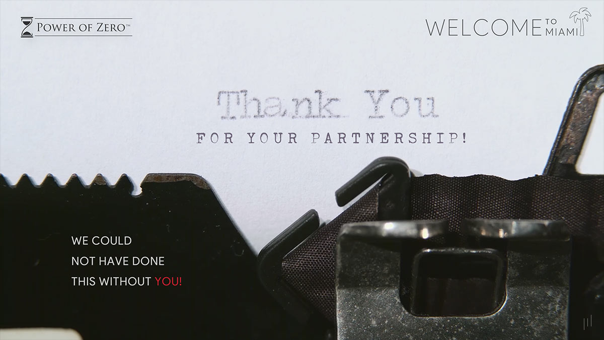 Advisor’s Summit Miami 2023 – Appreciation slide recognizing strategic collaborations and industry partnerships.